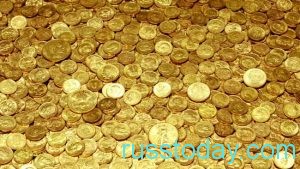 много золотых монет