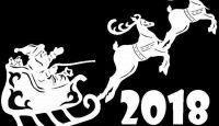 Шаблоны вытынанки олени к Новому 2018 году