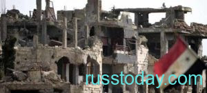 Дом после бомбежки в Сирии