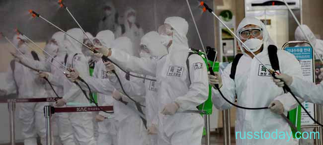 Дезинфекция против Короновируса проводится китайскими врачами